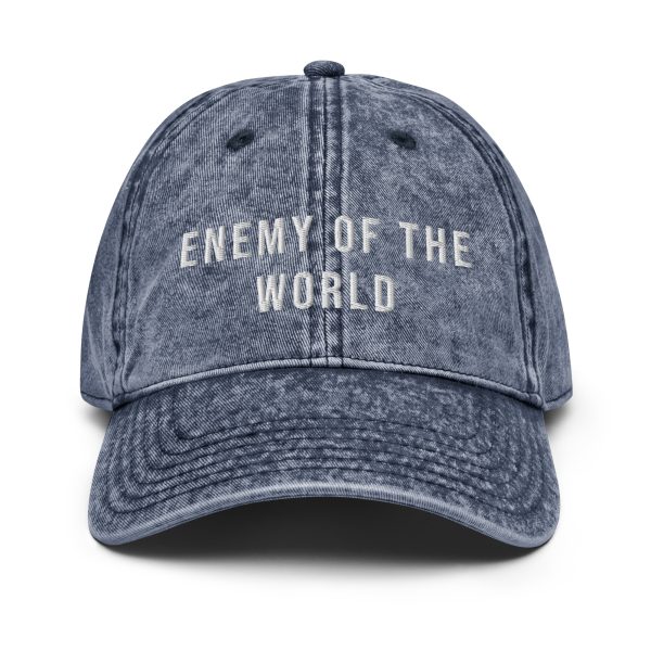 Enemy Of The World Vintage Cotton Twill Cap
